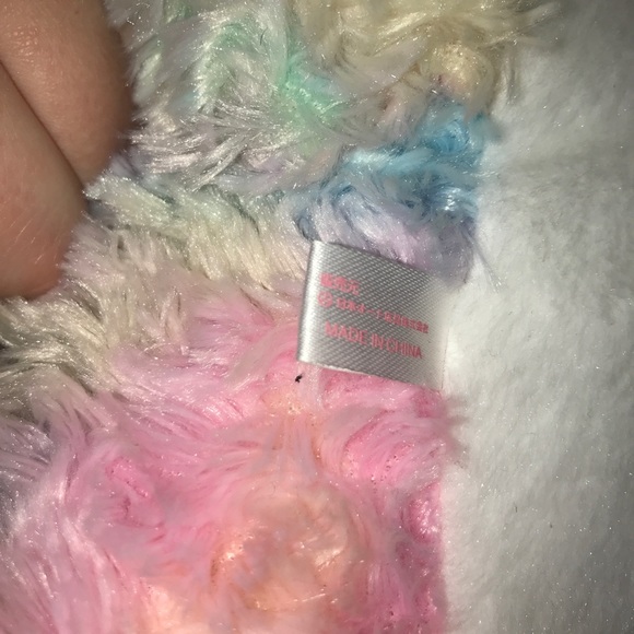 Rainbow Pastel Fluffy Axolotl Plush - Picture 6 of 8